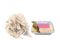 Materiale nidificante per uccelli, naturale per misto JUTE e cotone, morbido e caldo, per canarini e pappagallini, 20 g (20 g)