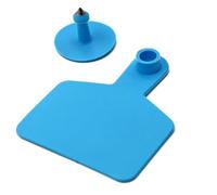 Materiale PE animali da fattoria bestiame fornisce etichette auricolari per bovini vuoti orecchini con testa in rame forniture per animali (100 pezzi) blu small200pcs