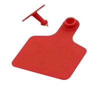 Materiale PE animali da fattoria bestiame fornisce etichette auricolari per bovini vuoti orecchini con testa in rame forniture per animali (100 pezzi) rosso small200pcs
