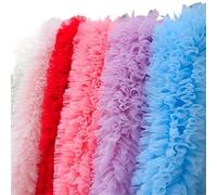 Materiale per cucire, 1 pezzo, 1 m, tulle increspato, tessuto 3D a rete | tessuto cucito nastro cucito abbigliamento gonna fai da te materiale di giunzione(8)