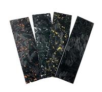 Materiale per Impugnature di Coltello in Carbonio 2PCS - Marmo Nero Vetonato, Piastra Compressa Polvere d'Oro/Rame, 135X40X2.5/4/8mm, Resina Composita Alta Densità(Original color,135X40X2.5MM)