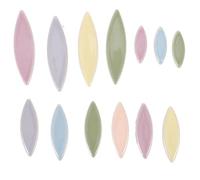 Materiale per Mosaico in Ceramica a Forma di Petalo per Fai da Te | Superficie Lucida e Liscia, Piccole Tessere Delicate, Pratiche per Progetti Artigianali e Cornici Decorative