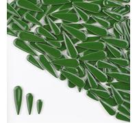 Materiale Per Mosaico Piastrelle in ceramica fai da te a forma di gocce d'acqua 100 g/3,5 oz(Deep Green)
