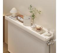 Materiale Plastico in Legno Copritermosifone, Mensola per Termosifone, Piastra Spessa e Staffa in Metallo, Adatta a Soggiorni, Camere da Letto e Corridoi(White,60x15cm/24x6in)