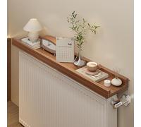 Materiale Plastico in Legno Copritermosifone, Mensola per Termosifone, Piastra Spessa e Staffa in Metallo, Adatta a Soggiorni, Camere da Letto e Corridoi(Brown,30x12cm/12x5in)