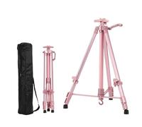 Materiale portatile pieghevole del supporto cavalletto di schizzo 50-150CM regolabile for il vassoio verniciatura all'aperto 33 * 10cm(Pink No Tray)