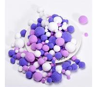 Materiali artigianali DIY, artigianato creativo, 1000 Pieces Craft Mini Pompoms Ball Balls Self Adhesive Festive Rainbow Fuzzy for Jewelry Making Accessories Clothing Appliques(Purple)
