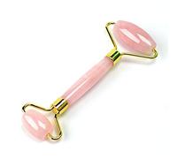 Materiali di alta qualità Rullo facciale Quarzo Rosa silenzioso Jade Roller Massaggiatore for Face Rosa Pietra anticellulite rughe della pelle del viso massaggio di cura del rullo di sollevamento stru