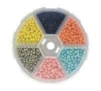 Materiali per la costruzione di mosche perline per la testa, 1 scatola di materiali per legare l'amo a mosca, perline con testa a gancio per mosca, colori misti