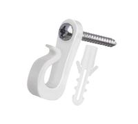 Materiali robusti gancio a S bianco accessorio portatile per organizzare luci di Natale e decorazioni per feste clip di luce natalizia