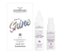 Maternatura, Kit Laminazione Capelli per Capelli Sfibrati, con Cheratina Vegetale, Cofanetto Balsamo Lamellare 150 ml + Cristallo Sublimatore 50 ml, Made in Italy