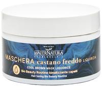Maternatura, Maschera Castano Freddo Liquirizia, Maschera Tonalizzante Ideale per Sfumature Fredde, Bio Beauty Routine Tonalizzante Castano Freddo - 200 ml