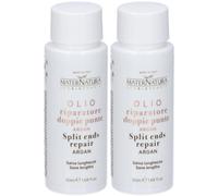 MaterNatura Olio Riparatore Doppie Punte Argan e Amamelide 2x50 ml