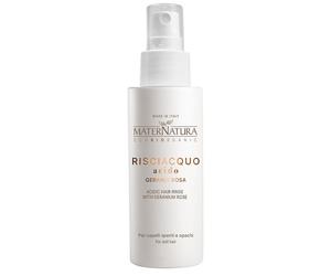 MaterNatura - Risciacquo Acido al Geranio Rosa per Capelli Luminosi Confezione 150 Ml