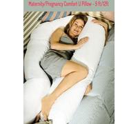 Maternity Comfort U/V Body Pillow 12ft & Cream Case - Pregnancy Nursing Support by Siesta