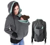 Maternity Hoodie, 3-in-1 Removable Kangaroo Pouch Hoodie, Winter Soft Warm Baby Wearing Jacket, Multifunction Cozy Maternity Jacket for Mom And Baby Wearing