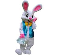 MatGui Costume da coniglio pasquale mascotte unisex, deluxe per feste in maschera