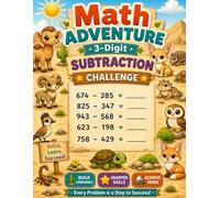 Math Adventure: 3-Digit Subtraction Challenge: Exciting Horizontal Subtraction Worksheets with Cute Desert Friends