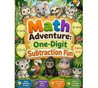 Math Adventure: One-Digit Subtraction Fun: Exciting Horizontal Subtraction Worksheets with Cute Jungle Friends