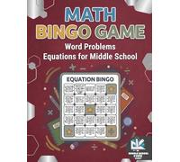 Math Bingo Game Word Problems Equations for Middle School: Solve Real-World Math Word Problems | Fun & Interactive Equation Practice Bingo Game for Grades 6-8