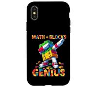 Math Blocks Genius Funny Blocks Bricks Lovers Master Builder Custodia per iPhone X/XS