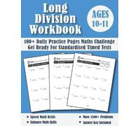 Math Blue Publishing Long Division Workbook Year 6 - KS2 (Tascabile)