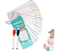 Math Cards, Addition Subtraction Multiplication Division, Double Sided Dry Erase Flash Cards, Educational Set, 2.76x7.09 Inches, for Interactive Learning, Classroom, and Homeschool