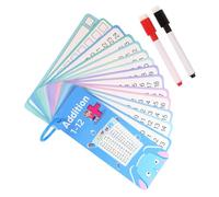 Math Cards, Addition Subtraction Multiplication Division, Double Sided Dry Erase Flash Cards, Educational Set, 2.76x7.09 Inches, for Interactive Learning, Classroom, and Homeschool