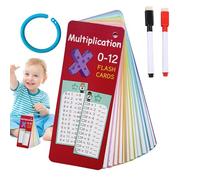 Math Cards - Erasable Children Math Cards, Math Multiplication Flash Cards, Multiplication Flash Cards for Children, 14X Numbers Math Game At School