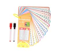 Math Cards - Multiplication Chart Math Flash Cards | Addition Subtraction Multiplication Division Game | Dry Erase Double Sided Educational Flash Card Hole Punched For Interactive Learning, Homeschool