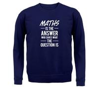 Math È La Risposta Slogan - Felpa Adulta - Divertente Nerd Geek Amore
