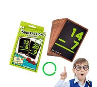 Math Flash Cards - addition subtraction deck, learning number game | double-sided educational flash set, colorful arithmetic practice tool, great for kids studying at kindergarten school