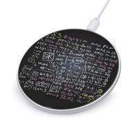 Math Formula - Caricabatterie wireless da 10 W, certificato Qi, con cavo USB e indicatore LED, stazione di ricarica portatile per tutti i telefoni abilitati Qi