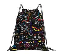 Math Formula Print Borsa con Coulisse Zainetto Pieghevole Unisex Borsa Palestra per Spiaggia Campeggio Viaggi 36X42Cm