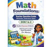 MATH Foundations Teacher Question Guide 2025 South Carolina Math Standards Grade 1: (Remember, Understand, Apply) DOK 1 & 2 Student Success Criteria 2025 South Carolina Math Standards