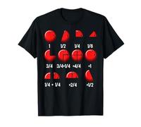 Math Fraction Bicycle wheels Teacher Sport Education Tee Maglietta
