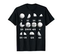 Math Fraction Golf Teacher Sport Education Tee Maglietta