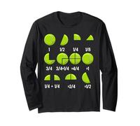 Math Fraction Tennis Teacher Sport Education Tee Maglia a Manica