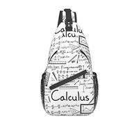 Math Geometry Geek Calculus Library Borsa a tracolla da scaffale, borsa a tracolla sul petto per uomo e donna, utilizzata per il tempo libero e i viaggi