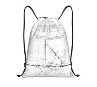 Math Geometry Geek Calculus Titolo: Borsone leggero con coulisse - Sacca da palestra pieghevole impermeabile con tracolla regolabile, ideale per sport, yoga, viaggi e scuola, Nero , M