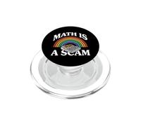 Math Is A Scam Retro Rainbow Exploding Calculator Sarcasm PopSockets PopGrip per MagSafe