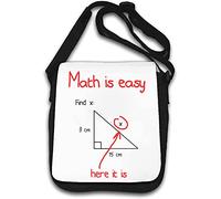 Math is Easy Find X Funny Pythagoras Theorem Borsa a tracolla bianca
