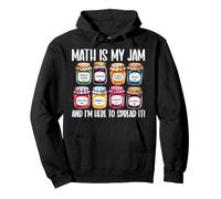 Math Is My Jam Divertente Insegnante di Matematica Algebra Calcolo Studente Felpa con Cappuccio