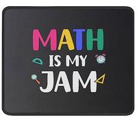 Math Is My Jam Funny Math Teacher Gift Tappetino Scrivania Piccolo Mousepad Bordi Cuciti Mouse Pad for Gaming Computer Ufficio 25X30Cm
