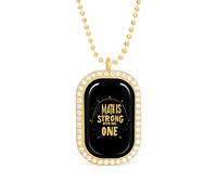 Math is strong with this one Pendant Necklace Fashion Jewelry Square Pendant with White Drill Border, lega metall