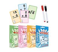 Math Learning Flash Cards, Kids Addition and Subtraction Deck, Educational Math Skill Builder, Number Practice Study Tool Set, for Classroom, Homeschool, Travel, Tutoring, Group