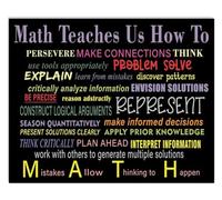 Math Lessons Life Skills Metal Sign 12x8 Inch