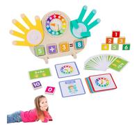 Math Manipulatives Addition Subtraction Game, Math Manipulatives Number Counting Blocks, Digital Card Design And Clock Board, for 3-8 Years Old Boys Girls Children Toddler (C#1-1 PCS)