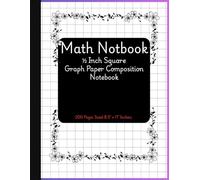 Math Notebook 1/2 Inch Squares: Lined Graph Paper Composition Notebook: Large 8.5x11, 2 Squares Per Inch, 200 Pages of Premium Graph Paper for Math, Science, and Creative Learning