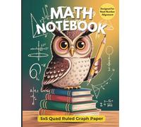 Math Notebook 5x5 Quad Ruled Graph Paper: 8.5x11 for Kids & Students. Ideal for Homeschool, Dysgraphia Support & Neat Number Alignment. 110 Grid Pages for Elementary & Middle School Math Students